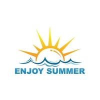 Enjoy summer logo vector design