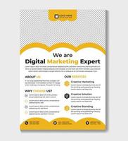 Creative modern and clean corporate business flyer template design Pro Vector