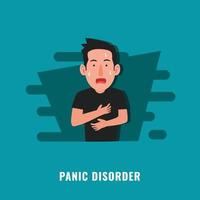 ilustración de trastorno de pánico vector