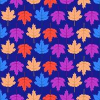 Maple leaves seamless pattern vector background