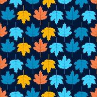 Maple leaves seamless pattern vector background