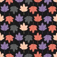 Maple leaves seamless pattern vector background