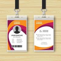 Creative ID Card Design Template vector