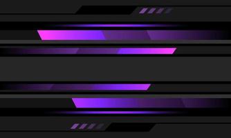 Abstract purple neon light line geometric cyber on grey black circuit design modern futuristic technology background vector
