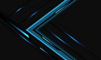 Abstract blue grey metal black cyber arrow direction speed futuristic technology geometric design ultramodern background vector