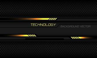 Abstract technology grey yellow cyber black circuit banner overlap on circle mesh design ultramodern futuristic background vector