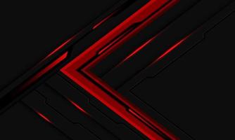 Abstract red grey metal black cyber arrow direction speed futuristic technology geometric design ultramodern background vector