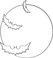 halloween line art icons and characters vector