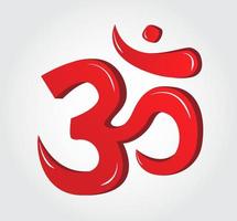 Om Isolated Hindu Religious Symbol Happy Diwali Indian Spiritual Sign vector