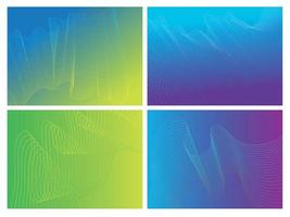 Set of Vector abstract backgrounds. Modern geometric graphics with waves.