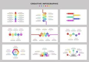 Creative Infographic Templates Flat Design vector