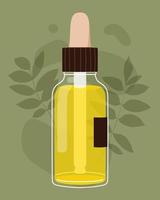 Massage oil for gua sha, face oil for beauty procedure. Skin care concept. Daily skin care routine and hygiene concept. Flat vector illustration.