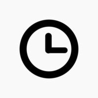 icono de reloj en un moderno estilo plano aislado en el fondo. vector