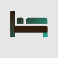 bed flat icon. Hotel flat icon vector