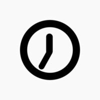 Clock icon in trendy flat style isolated on background. vector