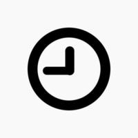 icono de reloj en un moderno estilo plano aislado en el fondo. vector