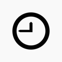 icono de reloj en un moderno estilo plano aislado en el fondo. vector