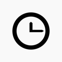 icono de reloj en un moderno estilo plano aislado en el fondo. vector