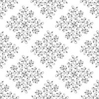 Vector seamless pattern. Abstract pattern on a white background. Plants.