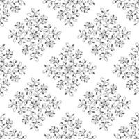 Vector seamless pattern. Abstract pattern on a white background. Plants.