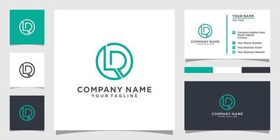 LR or RL initial letter logo design vector