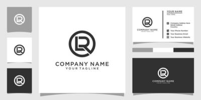 LR or RL initial letter logo design vector