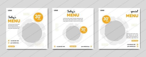 Food Restaurant social media post template. web, banner, social media post. vector