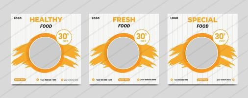 Food Restaurant social media post pro template. web, banner, social media post. vector