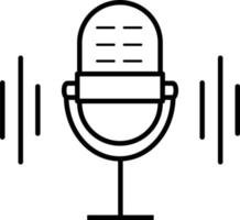 The microphone Podcast. Vector  illustration