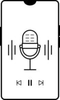 interfaz de reproductor de audio podcast, diseño vectorial. vector