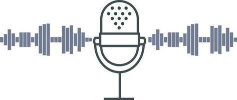 The microphone Podcast. Vector  illustration