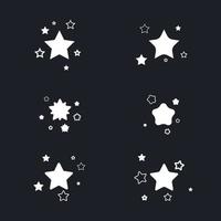 conjunto de estrellas brillantes vectoriales vector