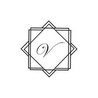 plantilla de diseño de logotipo de vector de unidad abstracta corporativa empresarial de letra v
