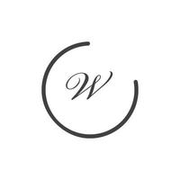 plantilla de diseño de logotipo de vector de unidad abstracta corporativa empresarial de letra w