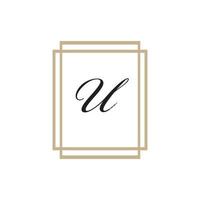 Letter U Business corporate abstract unity vector logo design template