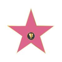 símbolo de signo de icono de estrella de hollywood en blanco vector