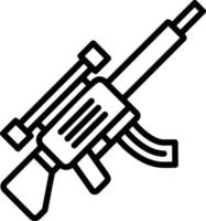 icono de línea de pistola vector