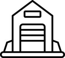 Warehouse Line Icon vector