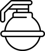 Grenade Line Icon vector