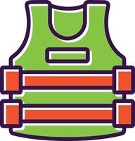 Vest Filled Icon vector