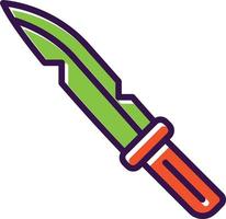 Knife Filled Icon vector