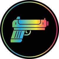 icono de color de glifo de pistola debido vector