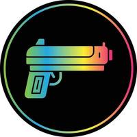 icono de color de glifo de pistola debido vector