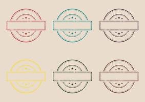 Vintage Shape Design Vector In Different Colors