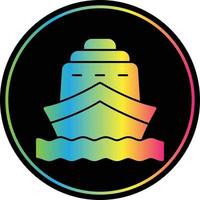 Ship Glyph Due Color Icon vector