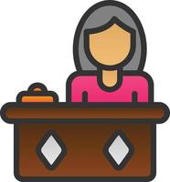 Receptionist Vector Icon Design