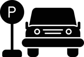 diseño de icono de vector de aparcamiento de coche