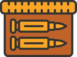 Ammunition Line Filled Icon vector