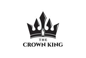 vector de diseño de logotipo de corona de rey real retro vintage