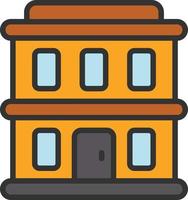 Building Line Filled Icon vector